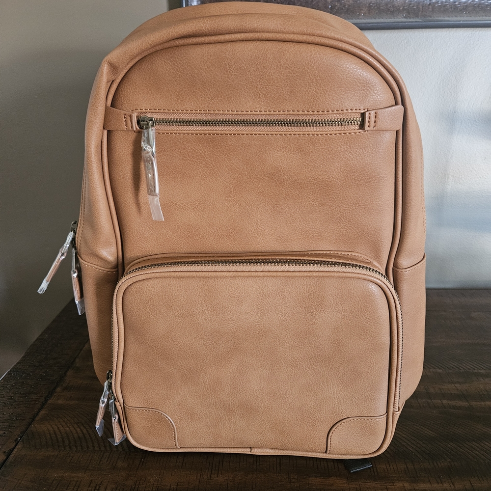 Tan Leather Backpack - Picture 5 of 9